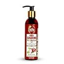 The Indie Earth Red Onion Shampoo with Caffeine Curry Leaf and Indian Alkanet Root Controlling Hair Fall Splitends and Dandruff - 200ml / 6.76 Fl.Oz Best Onion Shampoo