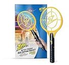 ZAP IT! Bug Zapper - Battery-Operated Mosquito, Fly Swatter/Killer and Bug Zapper Racket - 3,500 Volt LED Light for Tapping in The Dark - 2 x AA Batteries Included (Medium)