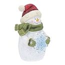 Beaupretty Christmas Snowman Ornaments Light up Snowman Tabletop Figurine Lighted Snowman Decorations Xmas Holiday Christmas Table Centerpieces ( Snowflake )