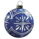 HYZSM Outdoor Christmas Inflatable Decorated Ball Outdoor Christmas PVC Inflatable Decorated Ball Christmas Tree Decorations, Christmas Inflatable Balls for Home Outdoor Christmas Decor (Blue)