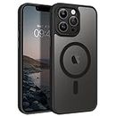 BENTOBEN for iPhone 13 Pro Max Phone Case,iPhone 13 Pro Max Magnetic Case [Compatible with MagSafe] Translucent Matte Shockproof Women Men Girl Protective Case Cover for iPhone 13 Pro Max 6.7",Black
