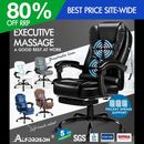 ALFORDSON Massage Office Chair Executive Gaming Racing Seat PU Leather Footrest