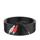 3.5 mm Male to 2 RCA Male Stereo Audio Aux Cable 5 Meter for Tablet, Smartphone ,Home Theater - Black (3)