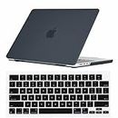 Se7enline Compatible with MacBook Pro 16 inch Case 2022 A2485 Frosted Hard Shell Laptop Cover 2021 for Mac Pro 16-inch New Model A2485 M1 Pro/M1 Max &Keyboard Cover Skin, Black