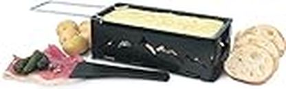 Swissmar KF-00536 Nordic Portable Folding Candlelight Raclette Set, Steel, Black, (L)18cm x (W)8cm x (H)6 cm, Tealight Candle Heated/Foldable Stand, Dishwasher Safe, Gift Boxed