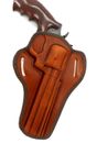 Right Hand Brown Leather Open Top Belt Holster for DAN WESSON 6" CO2 BB