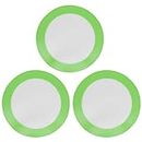 Hemoton Nonstick Bakeware 3pcs Silicone Baking Mat Round Non Stick Pastry Mat Baking Sheet Liner BBQ Grill Mat for Home Kitchen Use 20CM Green Silicone Grill Mat