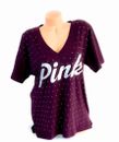NWT Victoria Secret PINK Bling Campus T-shirt Shine Graphic Tee Size XS