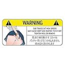 EARLFAMILY 5.1'' Funny Car Sticker for Panties Warning Peek Slap Decal Anime Vinyl JDM Window Wall DIY Stickers Scratch-Proof Decor