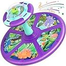Dinosaur sit and Spin Toys for Toddlers 1-3, 360° Sit and Spin with LED & Music, sit n Spin Toys for Toddlers 2-4 Toddler Toy Age 2 3 4, Birthday Gifts, Big Kids Toy for 3 Year Toddler