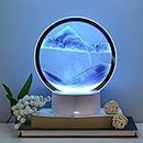 sunnymi Life Tools On Sale and Clearance 3D Moving Sand Art, 7.87in 360° Rotating Hourglass Decoration, Wall Mounted Sand Art Liquid Motion 3D Dynamic Sculpture, Living Room Bedroom Table Lamp Decor