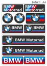 BMW MOTORRAD Logos Sponsors Stickers Decals Graphics Emblems Motorcycle Car