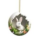 Mini Christmas Decorations for Tray Pendant Charming Decoration To Celebrate Easter Festivities Decorative Trees Top Glass (D, One Size)