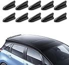 AAKICHI Pack-10 Car Shark Fin Antenna Kits, Adhesive-Type Car Roof Decoration, Automobile Modification Accessories, Universal for Most Car, Trucks and Vans (Black#2001)