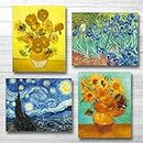 YASEN Van Gogh Canvas Wall Art Posters And Prints Of Famous Painting Abstract Wall Art Prints Unframed Art 8x10 Vincent Van Gogh Poster Artwork (4 Pack A)