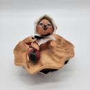 Annalee Apple Pie Pilgrim Mouse Cloth Doll Handpainted  Thanksgiving Fall Decor