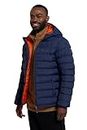 Mountain Warehouse Seasons Mens Winter Puffer Jacket -Water Resistant Padded Coat Navy 4X-Large, Navy (01), 4X-Large