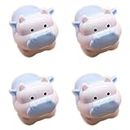 4 Pcs Blue Cute Cattle Design Sharpener Cow Ox Kawaii Pencils Sharpeners Girls Gifts Stationery Office Supplies Nice Design Deft Processed Writing Correction Supplies