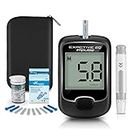 Blood Glucose Monitor Meter, Diabetes Testing Kit [2020 Upgrade] Blood Sugar Tester with 25 Test Strips and 25 Lancets - for UK Diabetics in mmol/L by Exactive EQ