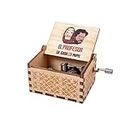 eitheo Wooden Hand cranked Collectible Engraved Money Heist Music Box (Bella ciao Music) oaifm- f-Brown