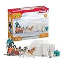 Schleich Wild Life Antarctic Expedition Animals and Dog Sled Adventure 19pc Playset - Includes Dog Sled, Dogs, Rider, Penguin, and Accessories for Boys and Girls, Highly Durable Gift for Kids Ages 3+
