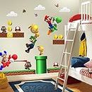 Super Mario Cartoon Wall Stickers by Room DÃƒ©cor For Kids