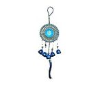Blue Evil Eye Hanging Wind Chime Decoration, Lucky Ornament Home Garden Hanging Wind Bells for Wall Window Door Housewarming Gifts 1 Piece