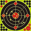 30,5 cm / 12 pulgadas Splatter Targets/disparos ráfaga amarillo claro/detección de disparo a larga distancia (10)