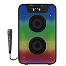 MECKWELL NEUTON NEU81 40W 4" *2 Driver Rechargeable Bluetooth Party Speaker with USB/FM/SD Card/Karaoke Speaker with Wired Mic & Remote | Indoor/Outdoor Portable Bluetooth Party (Black, 5.0 Channel)