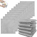 Babbblisio 15 PCS Multipurpose Non-Scratch Scrubbing Wire Dishwashing Rags,Smart Scrubs - Non-Scratch Scouring Cloths,Wire Wool Reusable Wire Dishwashing Rag,Dish Towels for Kitchen