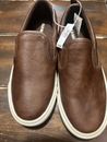 Old Navy Faux Leather Brown Loafers Boys Size 3 Shoes