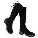 FROH FEET Women's Long Boots, Synthetic Long Boots,Classic Design Western Wears Black Shoes