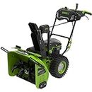 Greenworks 80V 24'' Two Stage Snow Thrower, Three 4.0 Ah Batteries and Dual Port Charger Included