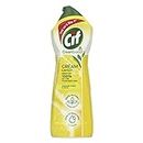 Cif Lemon Cream Cleaner multipurpose surface cleaner with 100% natural cleaning particles removes 100% of the toughest dirt 750 ml