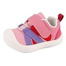 MK MATT KEELY Baby Schuhe Mädchen Lauflernschuhe Kinderschuhe 0-2 Jahre Weiche Sohle rutschfeste Atmungsaktiv Leichte Turnschuhe,Rosa2,22 EU