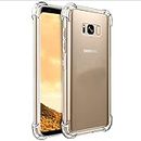 USTIYA Case for Samsung Galaxy S8 Plus S8+ Clear TPU Four Corners Protective Cover Transparent Soft
