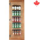 Spice Rack Organizer - Holds 36 Jars with Clips - Space-Saving - Wall Mount