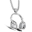 El Regalo DJ Headset Music Earphone Headphone Pendant Necklace with Stainless Steel Chain for Men/Women/Girls/Boys and All Music Lovers