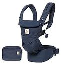 Ergobaby Omni 360 All-Position Baby Carrier for Newborn to Toddler with Lumbar Support (7-45 Pounds), Midnight Blue