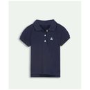 Brooks Brothers Girls Cotton Pique Polo Shirt | Navy | Size 10