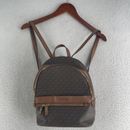 Michael Kors Kenly Medium Adina Backpack Pebbled Leather Brown MK Signature