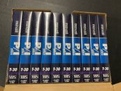 Lot of 10 VHS Tapes MAXELL P/I Plus T-30 Video Cassette Blank Tapes NIB 1.5 Hour