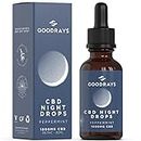 Goodrays, 1000mg High Strength CBD Oil Drops for Sleep, Peppermint Cannabidiol Night Drops, Improves Sleep, Stress Relief, Vegan, Gluten Free, 100% Natural, Night-time Use