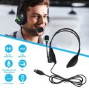 USB Headphones with Microphone Noise Cancelling Headset For Phone Laptop PC Call