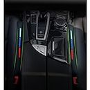 Car Seat Gap Filler,Premium Leather Leakproof Gap Stopper Anti-Drop Space Slot Filling Stripes Pad Plug For Vehicle Car Seat, Black