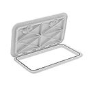 Marine Deck Access Hatch & Lid, UV-Resistant Marine Boat Inspection Hatch with Lock, 24x14in Low Profile Boat Deck Access Hatch Cover for Marine, Caravan, RV, Boat (353mm x 606mm) (White)
