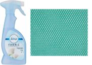 Febreze Fabric Refresher Spray,Cotton Fresh  375ml+ Cleaning cloth