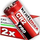 kraftmax 2er Pack CR2 Lithium Hochleistungs- Batterie für professionelle Anwendungen - Neueste Generation