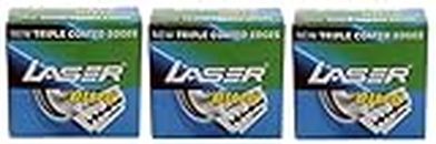 laser shaving Ultra Double Edge Safety Razor Blades with Triple Coated Edges -Set of 50 Pieces | Pack of 3