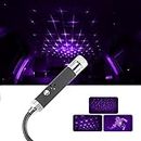 KaiDengZhe USB Star Light Sound Activated 3 Lighting Image + 3 Functional Modes Car Ceiling Interior Light Portable USB Romantic Night Decorations Light for Bedroom, Car, Party, Ceiling (Blue-violet)